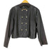 ザラ ZARA フェイクレザー ノーカラージャケット 金ボタン レディース JPN:M