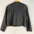 ザラ ZARA フェイクレザー ノーカラージャケット 金ボタン レディース JPN:M