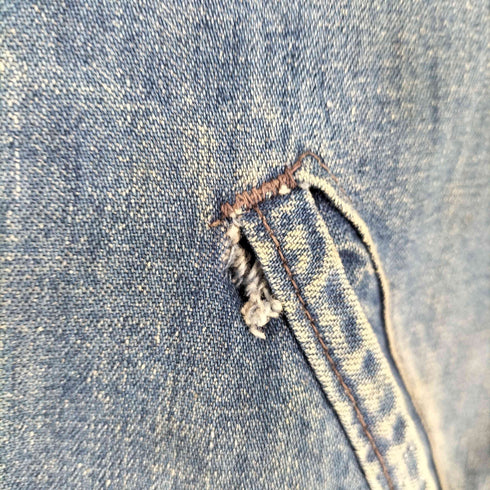 シアーズ Sears 60-70s GRIPPERジッパー ブランケット裏地 襟コーデュロイ デニムジャケット メンズ L