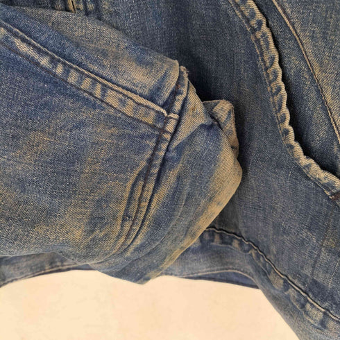 シアーズ Sears 60-70s GRIPPERジッパー ブランケット裏地 襟コーデュロイ デニムジャケット メンズ L