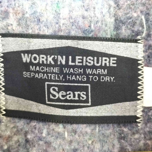 シアーズ Sears 60-70s GRIPPERジッパー ブランケット裏地 襟コーデュロイ デニムジャケット メンズ L