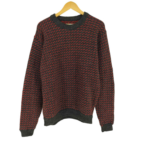 エルエルビーン L.L.Bean 90s ノルウェー製 バーズアイ柄 ニット メンズ L