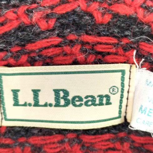 エルエルビーン L.L.Bean 90s ノルウェー製 バーズアイ柄 ニット メンズ L