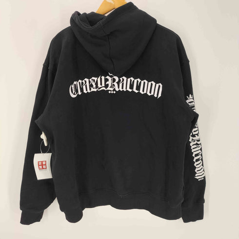 crazyraccoon オールドイングリッシュ プリント フーディー パーカー メンズ import:L