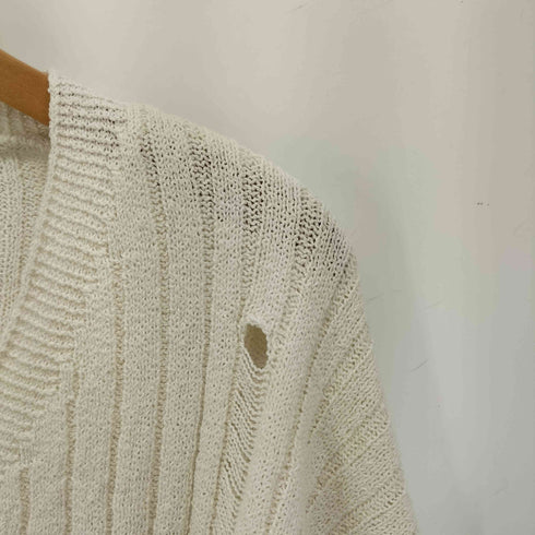 ザラ ZARA ダメージ加工 クロップド カーディガン レディース import:M