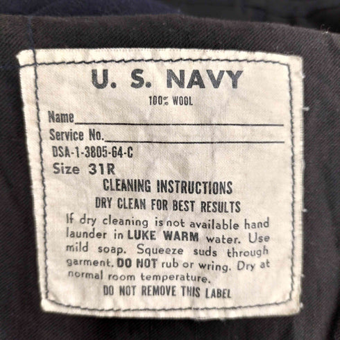 ユーエスネイビー U.S.NAVY 40-50s ウールセーラーパンツ メンズ 31R