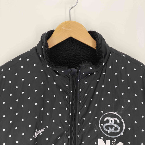 ステューシー Stussy Reversible polka dot fleece jacket リバーシブル フリース ジャケット メンズ import:XL