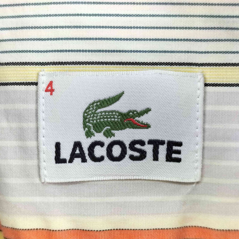 ラコステ LACOSTE ワニ刺繍 コットン ストライプ L/S シャツ メンズ JPN:4