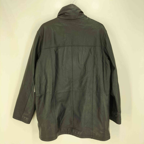 L&B 羊革 シープレザー ダブルジップ スタンドカラーコート メンズ import:L