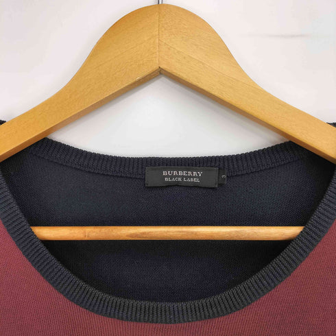 バーバリーブラックレーベル BURBERRY BLACK LABEL 裾ロゴ アーガイル クルーネックベスト メンズ 3