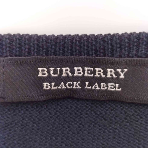 バーバリーブラックレーベル BURBERRY BLACK LABEL 裾ロゴ アーガイル クルーネックベスト メンズ 3