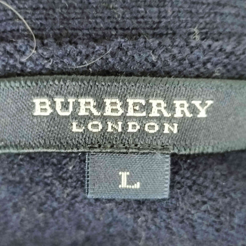 バーバリーロンドン BURBERRY LONDON ラムウール ホース刺繍 ニットベスト メンズ import:L