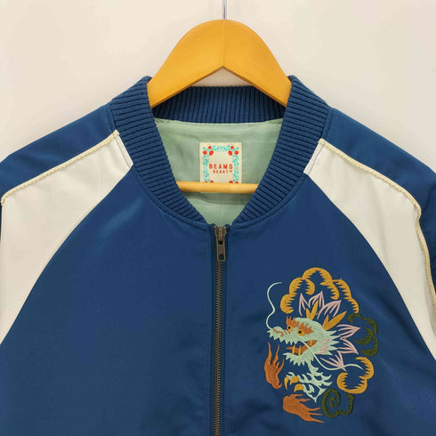 ビームスハート BEAMS HEART 龍 ドラゴン 刺繍 サテン スカジャン レディース