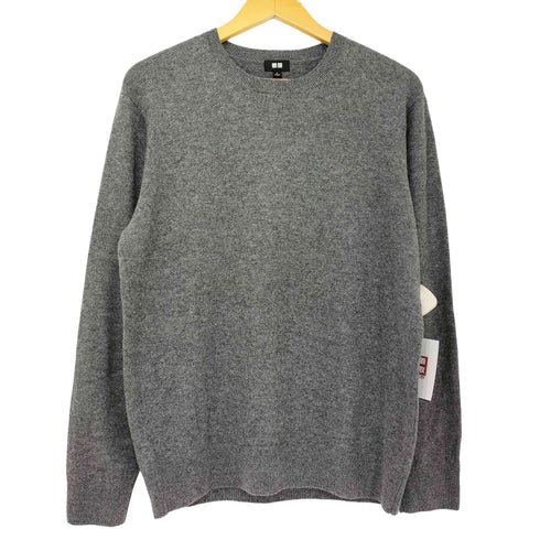 ユニクロ UNIQLO 25AW カシミヤクルーネックセーター グレー Lサイズ メンズ JPN:L