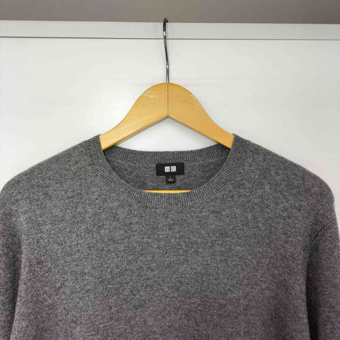 ユニクロ UNIQLO 25AW カシミヤクルーネックセーター グレー Lサイズ メンズ JPN:L