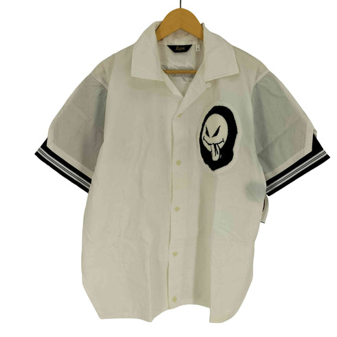 アベイシングエイプ A BATHING APE 90S 本人期 三角タグ 初期タグ ワッペン オープンカラー 開襟 シャツ メンズ JPN:L