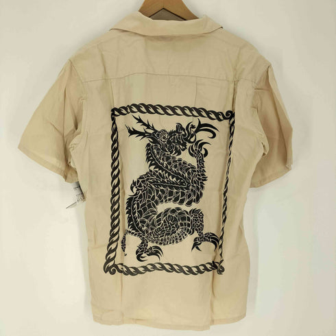 アベイシングエイプ A BATHING APE 90S 本人期 三角タグ 初期タグ 龍 ドラゴンプリント オープンカラー 開襟 シャツ メンズ JPN:L