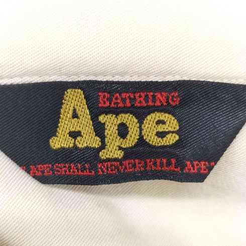 アベイシングエイプ A BATHING APE 90S 本人期 三角タグ 初期タグ 龍 ドラゴンプリント オープンカラー 開襟 シャツ メンズ JPN:L