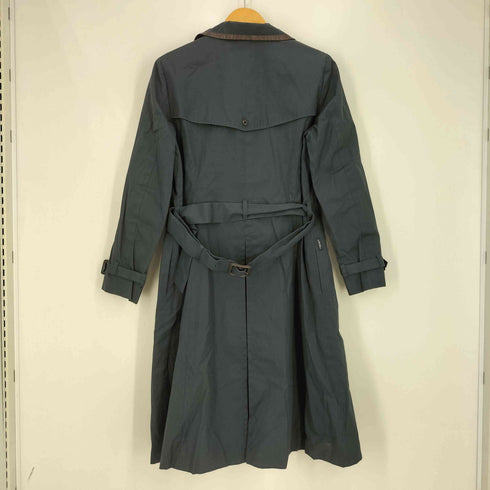 マドモアゼルノンノン mademoiselle NON NON レザーパイピング トレンチコート レディース 40