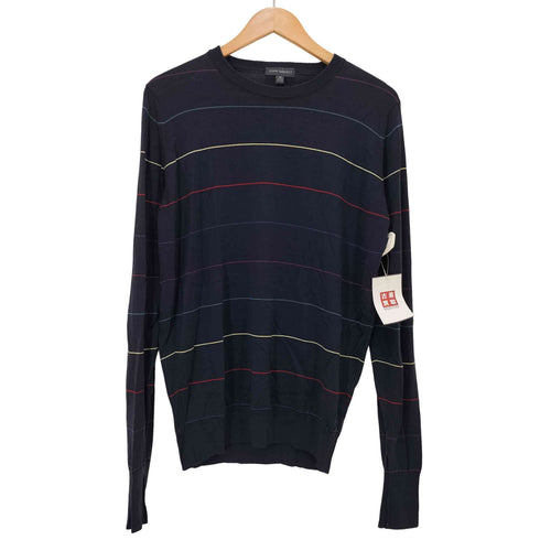 ジョンスメドレー JOHN SMEDLEY ウール100%クルーネックボーダーニット レディース import:M