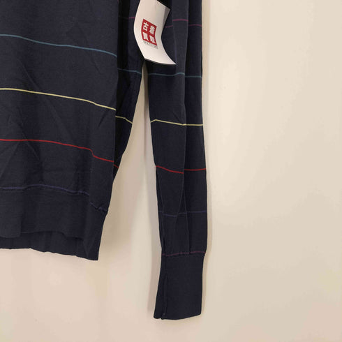 ジョンスメドレー JOHN SMEDLEY ウール100%クルーネックボーダーニット レディース import:M