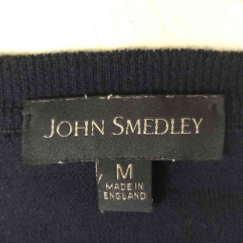 ジョンスメドレー JOHN SMEDLEY ウール100%クルーネックボーダーニット レディース import:M