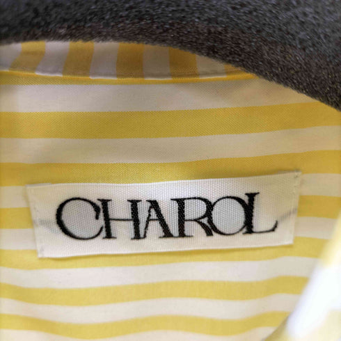 CHAROL デザインスリーブストライプシャツ レディース