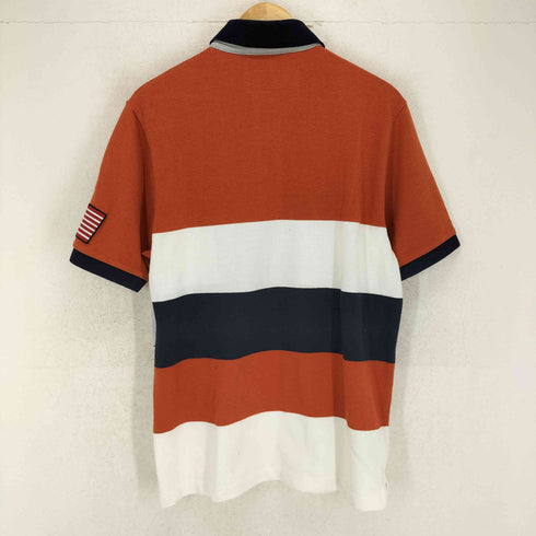 エディーバウアー Eddie Bauer 星条旗 ロゴ刺繍ポロシャツ メンズ M