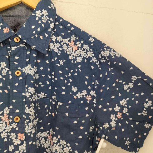 EXCUSE 桜 和柄 コットンシャツ メンズ M