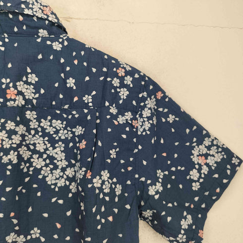 EXCUSE 桜 和柄 コットンシャツ メンズ M