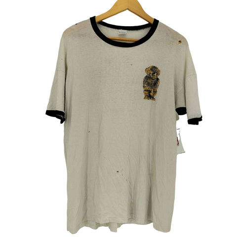 チャンピオン Champion 70-80s 後期バータグ USA製 染み込みプリント The BRASS MONKEY Lives リンガーTシャツ メンズ import:XL