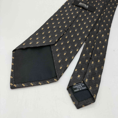 ヒューゴボス HUGO BOSS MADE IN ITALY イタリア製 絹 シルク 100% ドット ネクタイ メンズ