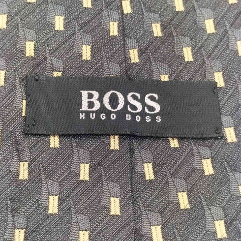 ヒューゴボス HUGO BOSS MADE IN ITALY イタリア製 絹 シルク 100% ドット ネクタイ メンズ