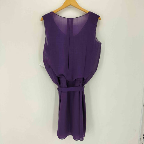 ダーマコレクション DAMA collection シルク混 シアーノースリーブワンピース レディース L