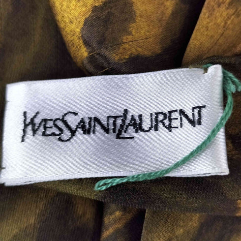 イヴサンローラン Yves Saint Laurent イタリア製 シルク100% レオパード ストール レディース