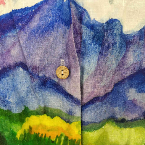 デシグアル Desigual LANDSCAPE SHIRT MARAVILLA 富士山 クロップシャツ レディース import:S