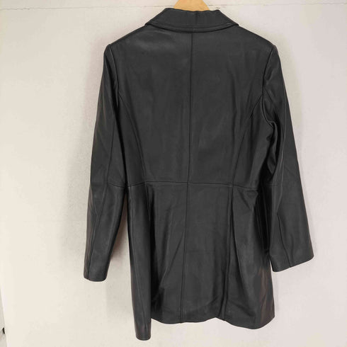 La Torre lamb leather ラムレザー 比翼チェスターコート レディース 11AR