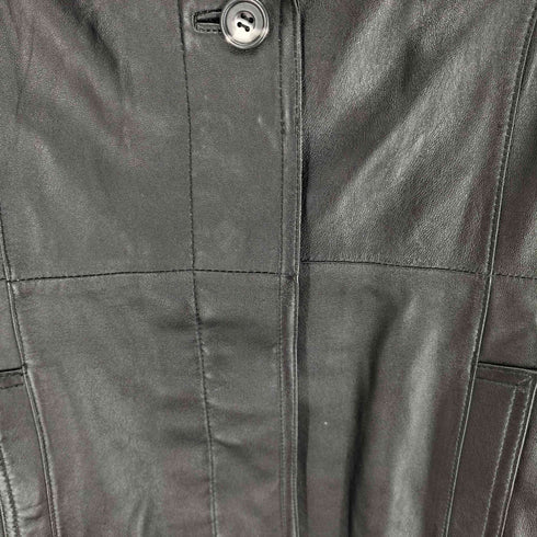 La Torre lamb leather ラムレザー 比翼チェスターコート レディース 11AR