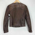 ノースビーチ NORTH BEACH lamb leather ラムレザー ノーカラーレザージャケット レディース M