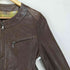 ノースビーチ NORTH BEACH lamb leather ラムレザー ノーカラーレザージャケット レディース M