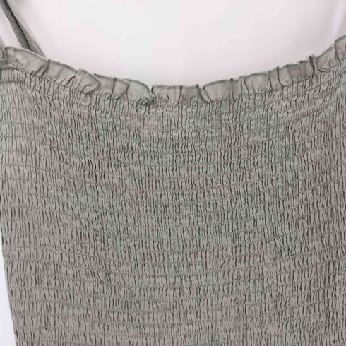 ザラ ZARA シャーリングカットワークワンピース レディース S