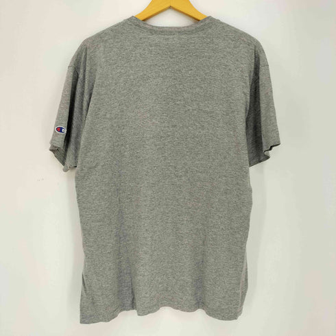 チャンピオン Champion 90-00s USA製 フットボールプリント 3段 クルーネック 半袖Tシャツ メンズ import:L