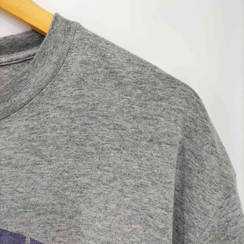 チャンピオン Champion 90-00s USA製 フットボールプリント 3段 クルーネック 半袖Tシャツ メンズ import:L