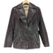 CLASSIQUES lamb leather ラムレザー 袖裾デザイン レザー3Bテーラードジャケット レディース