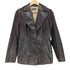 CLASSIQUES lamb leather ラムレザー 袖裾デザイン レザー3Bテーラードジャケット レディース