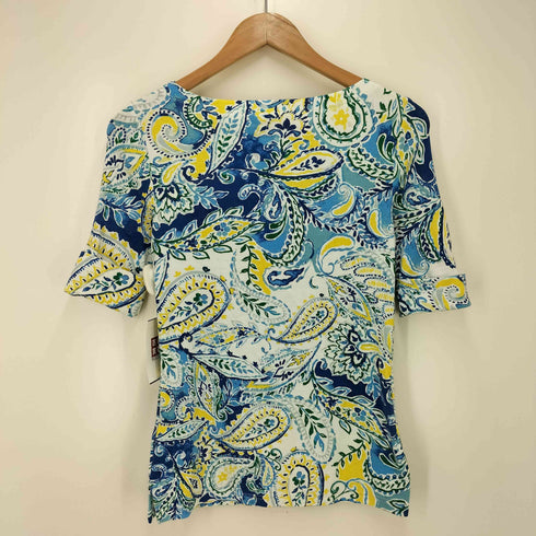 ローレンラルフローレン LAUREN RALPH LAUREN ペイズリー 総柄 プリント トップ レディース import:XS