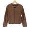 Bark Tannage lamb leather ラムレザー ノーカラーレザージャケット レディース 38