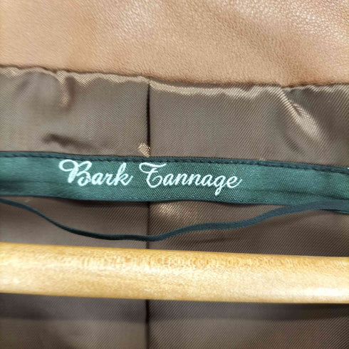Bark Tannage lamb leather ラムレザー ノーカラーレザージャケット レディース 38