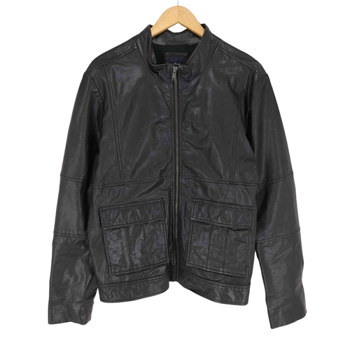 ギャップ Gap lamb leather ラムレザー シングルライダースジャケット メンズ L
