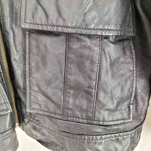 ギャップ Gap lamb leather ラムレザー シングルライダースジャケット メンズ L